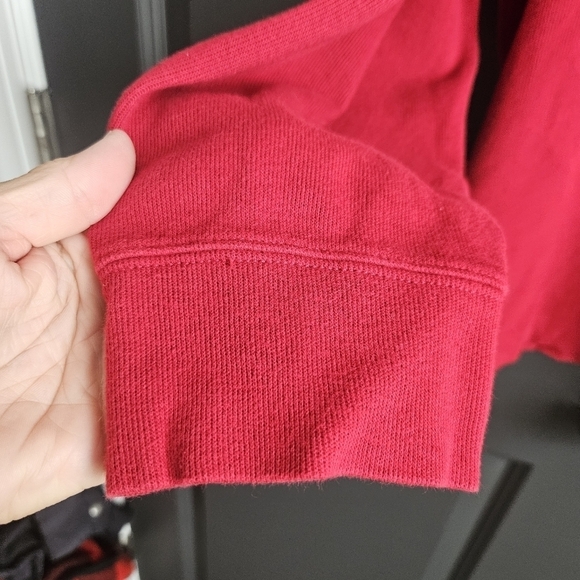 Polo Ralph Lauren Mens Red Estate Rib Quarter Zip Pullover Sweater Sz XL - Picture 7 of 14